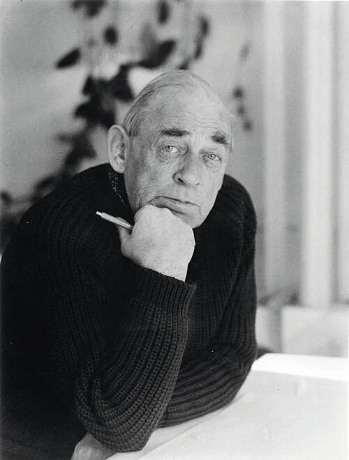 Alvar Aalto, 1960 Porträtt av den finländska arkitekten och formgivaren Alvar Aalto