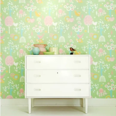 Korsbarsdalen vihrea lastentapetti Majvillanilta image