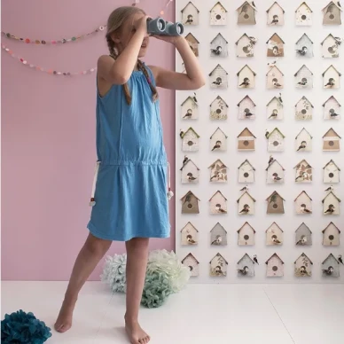 Birdhouse linnunponttotapetti lastenhuoneeseen Studio Dittelta image