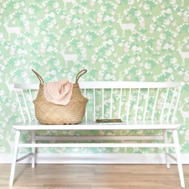 Apple Garden vihrea lastentapetti Majvillanilta image