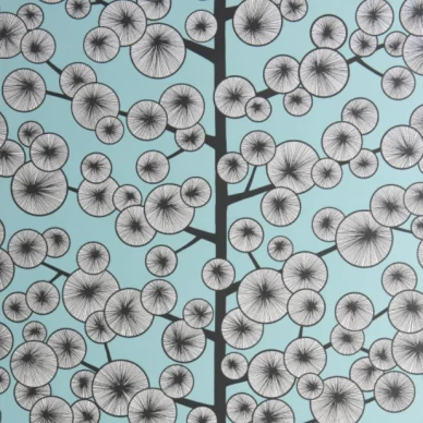 Cotton Tree sininen kukkatapetti Miss Printilta image