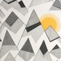 Mountains sunrise graafinen tapetti Miss Printilta
