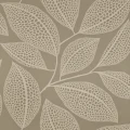 Pebble Leaf ruskea lehtitapetti Miss Printilta