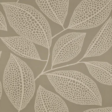 Pebble Leaf ruskea lehtitapetti Miss Printilta image