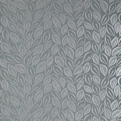 Leaves harmaa hopea lehtitapetti Miss Printilta image