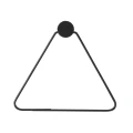 Ferm living triangle wc-pappershållare svart