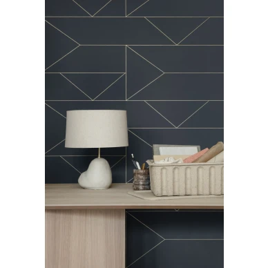 Ferm Living Lines tapet i mörktgrå image