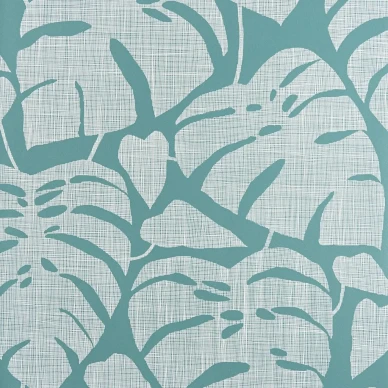 Guatemala turkoosin sininen lehtitapetti valkoisella kuviolla image