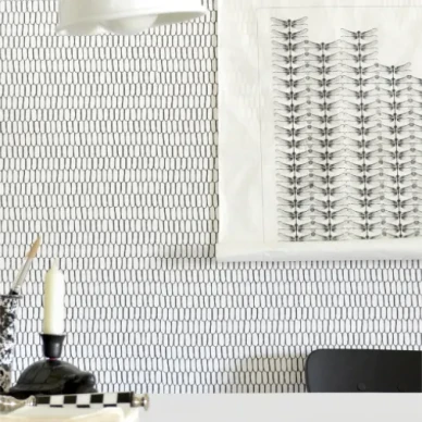 Ginza mustavalkoinen graafinen tapetti Mimoulta image