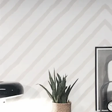 Flow harmaa raidallinen tapetti Mimoulta image