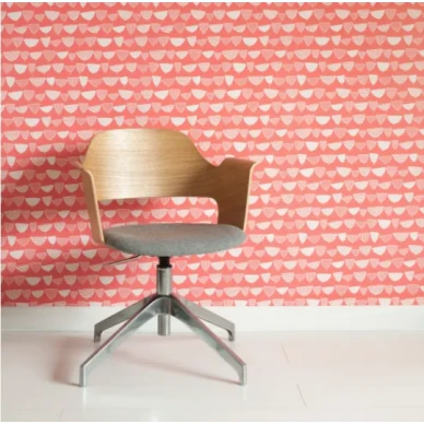 Allsorts punainen graafinen tapetti Miss Printilta image