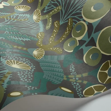 Wonderland Koralläng tapet grön image