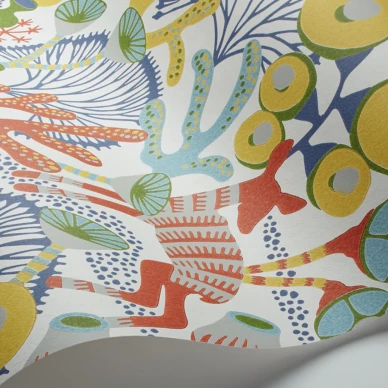 Wonderland Koralläng tapet vit image