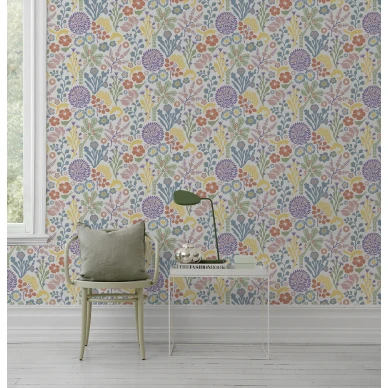 Iloinen kettutapetti Ravdunge 1473 Borastapetilta image