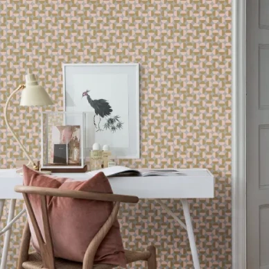 Vertigo roosa geometrinen tapetti Borastapeterilta image