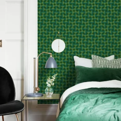 Vertigo vihrea geometrinen tapetti Borastapeterilta image