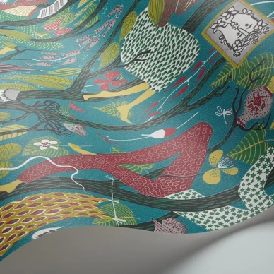 BoråsTapeter Melodi tapet blå image