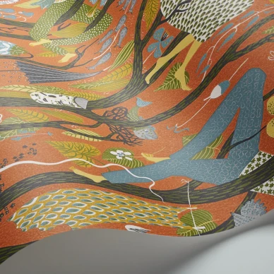 BoråsTapeter Melodi tapet röd image