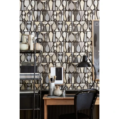 BoråsTapeter Pottery tapet brun image