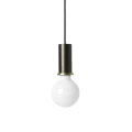 Socket Pendant Low black brass Ferm Livingilta