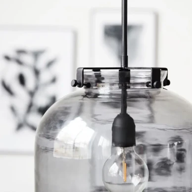 House Doctor Ball taklampa rök grå image