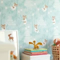 Majvillan Bambu tapet Turkos