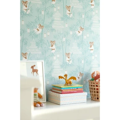 Majvillan Bambu tapet Turkos image