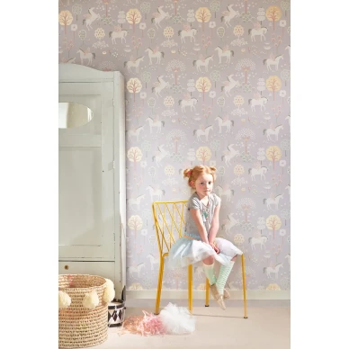 Majvillan True Unicorns tapet Lila image