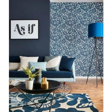 Scion Kukkia blommig tapet Ink image