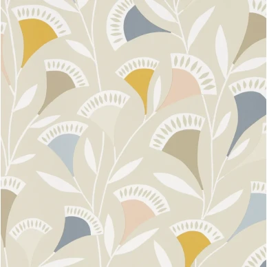 Scion Noukku tapet Blush/Honey/Raffia image