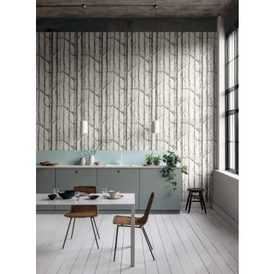 Cole & Son Woods tapet svartvit image