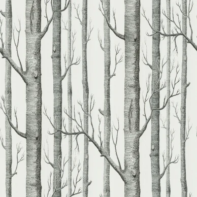 Cole & Son Woods tapet svartvit image