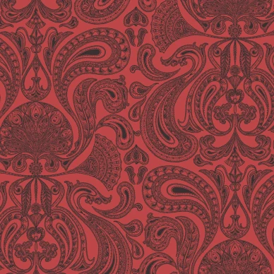 Malabar punainen kuviollinen tapetti Cole Sonilta image