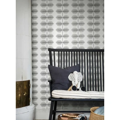 BoråsTapeter Berså II tapet med ljusgrå löv image