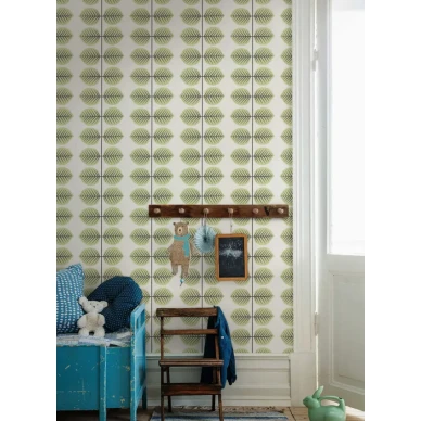 BoråsTapeter Berså II tapet med ljusgröna löv image