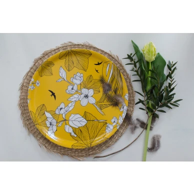 Rund gul bricka image