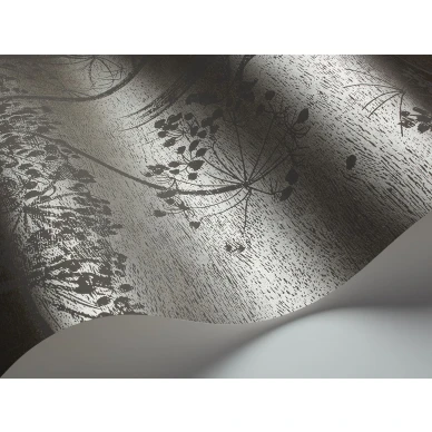 Metallinvarinen tumma kasvitapetti Cole et Sonilta Cow Parsley 95 9050 image