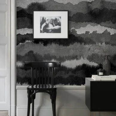 Midnatt tapetpanel dark grey image