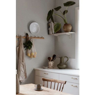 Harmaa yksivarinen tapetti keittioon Sandbergilta Einar 702 31 image