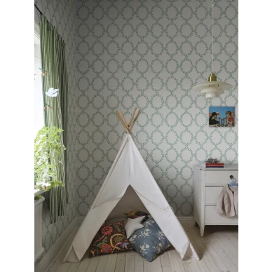 S10389 Wilma tapetti Green lastenhuoneessa Sandberg image