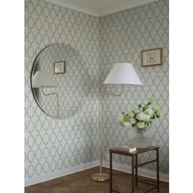 S10389 Wilma vihrea ruutu tapetti Green Sandberg image