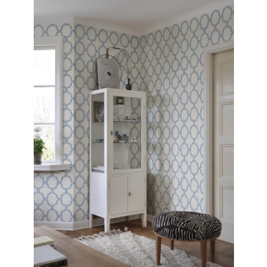 S10390 Wilma tapetti Blue keittiossa Sandberg image