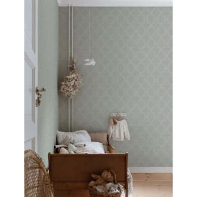 Vihrea kuvioitu tapetti Wilma Sandbergilta S10201 image