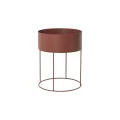 Ferm Living Plant Box - röd brun blomma stand round