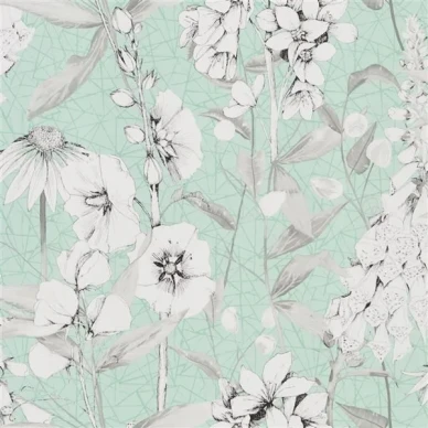 Designers Guild Emelie Tapet, Aqua image