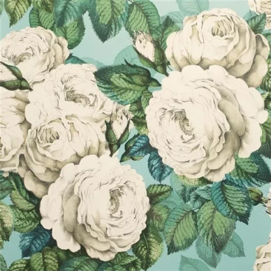 Designers Guild The Rose tapet Swedish Blue image