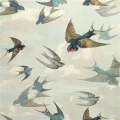 Designers Guild Chimney Swallows  tapet sky blue