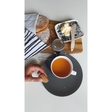 Mustavalkoinen vene keittiopyyhe Ostrobothnia sarjasta image