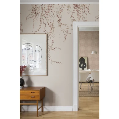 Beige lehtitapetti Sandbergilta Aralia S10175 image