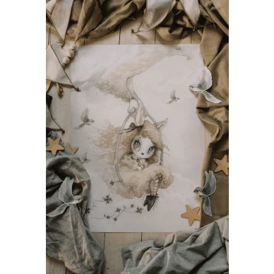 Miss Annie suloinen lastenhuoneen juliste Mrs Mighettolta image